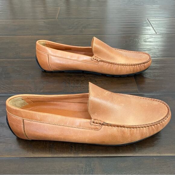 Wolf & Shepherd Men's Loafers Brown Leather Shoes Size 9 - Picture 2 of 6